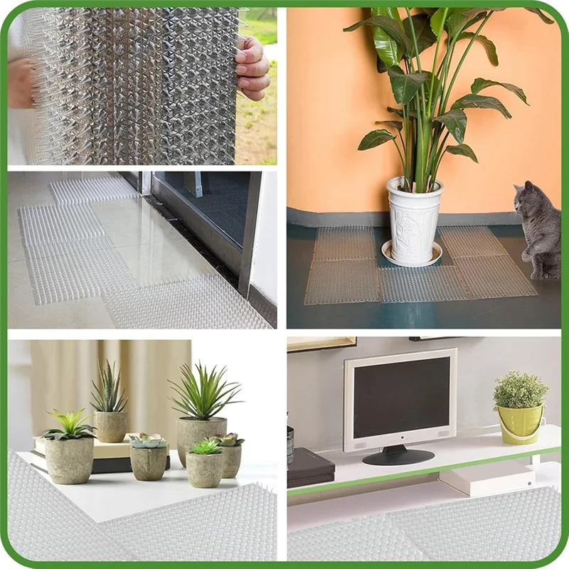 Paquete de 10 alfombrillas para dispersión B50C para gatos con picos, alfombrilla repelente para gatos disuasoria para interiores, almohadillas de entrenamiento para mantener los perros y gatos fuera del sofá