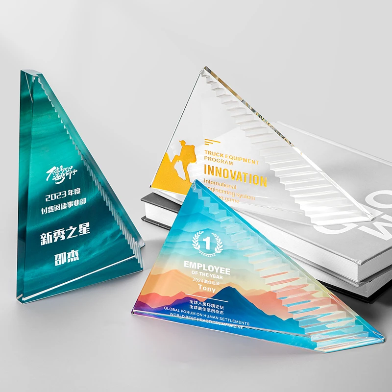 Crystal Trophy Step Trophy Progress Award Honor Award Free Engraving