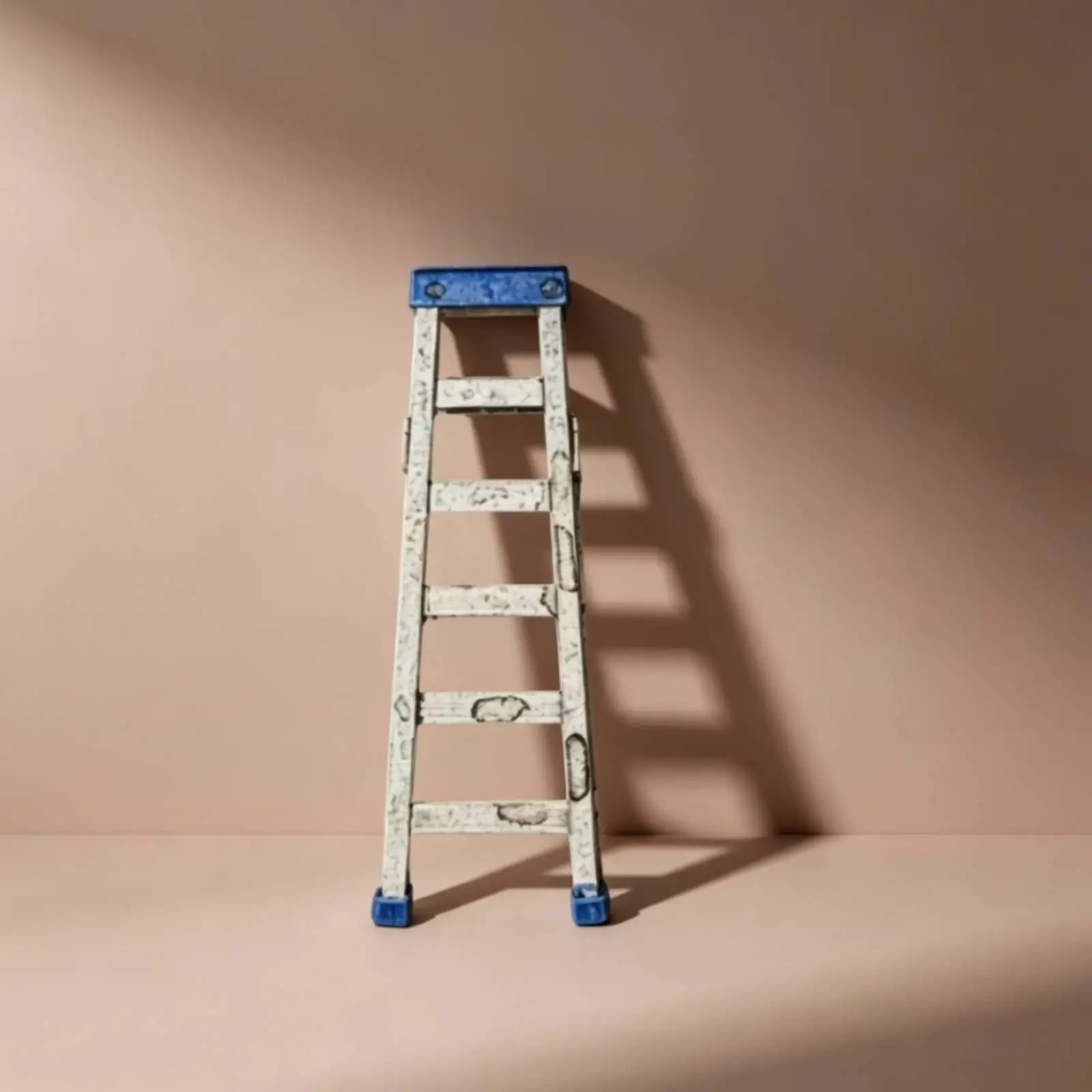 Miniature Step Ladder 1/64 Scale Ladder Model with Rungs Weathered Diorama