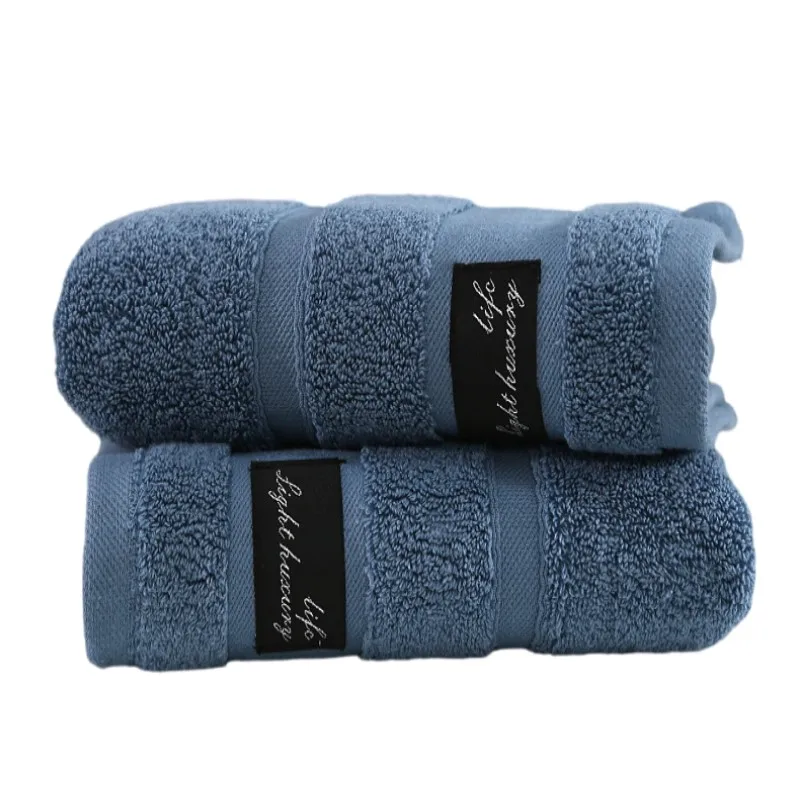 2PCS Blue Gift Cotton Towels 35x75cm/80x160cm Luxury Super Absorbent Quick-Drying Large Bath Towels Bathroom Towel Bath Sheets