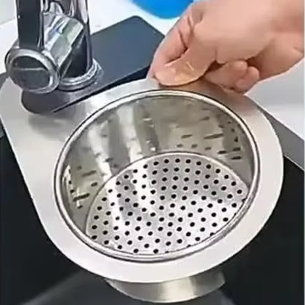 Nuevo escurridor de agua, escurridor de fregadero, organizador de lavabo de cocina de acero inoxidable, estante de almacenamiento de filtro, cesta coladora de drenaje de cisne