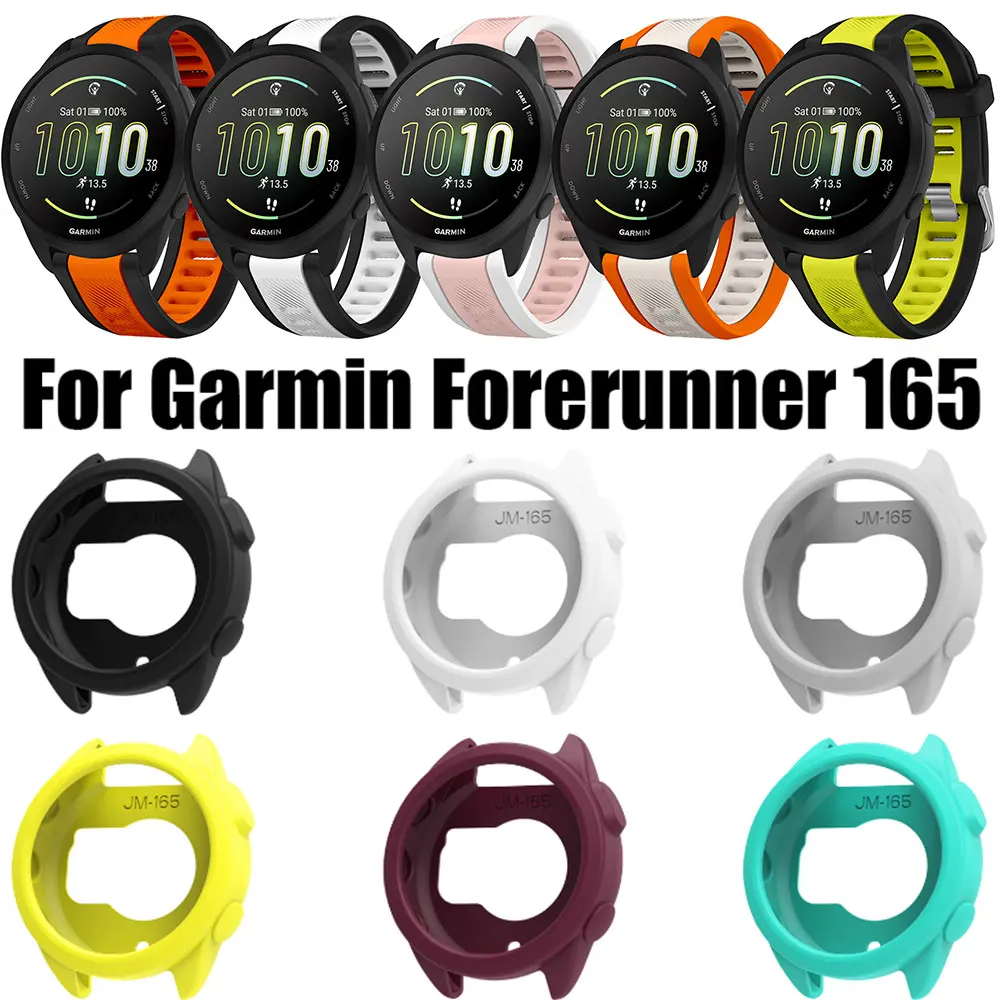 ป้องกันหน้าจอสําหรับ Garmin Forerunner 165 ซิลิโคนนุ่มกันชนสําหรับ Garmin Forerunner 165 นาฬิกาอุปกรณ์เสริม