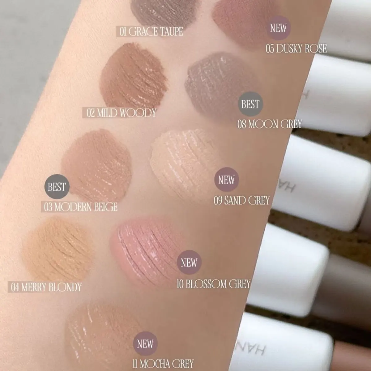 rom&nd HAN ALL BROW CARA, leggero senza agglomeramento, definizione dei fili definite, a lunga durata, resistente allo sbiadimento, scintillante, K-Beauty, trucco coreano