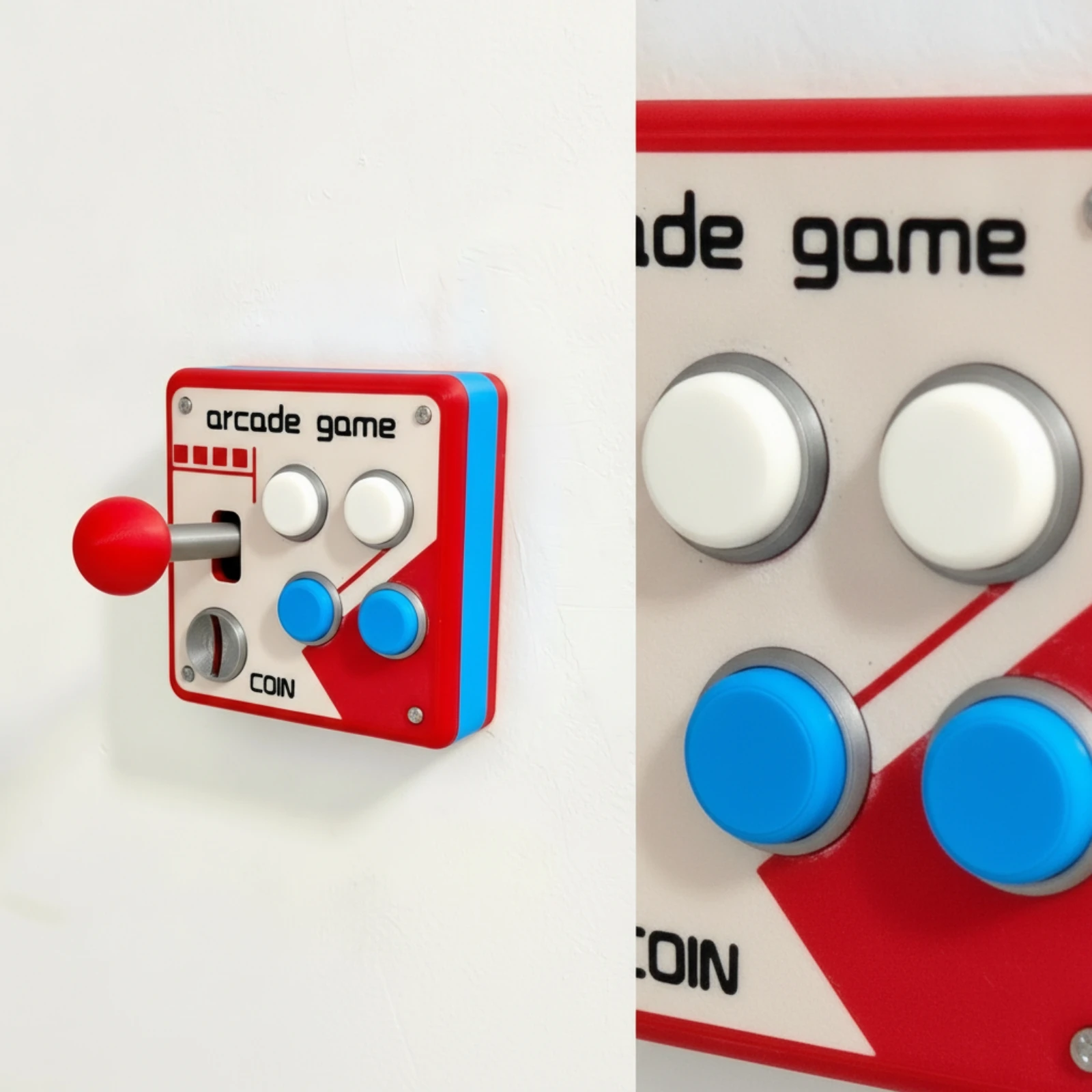 Switch Cover with Joystick Tactile Arcade Switch Panel Arcade Button Wall Plate Classic Faceplate Nostalgic for Gamers
