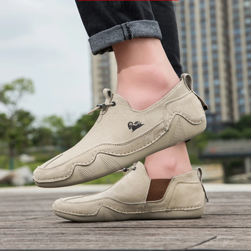 Men Casual Shoes Sneakers Leather Footwear Moccasins Handmade Luxury Shoes Men Loafers Flats Walking Comfortable Driving Shoes