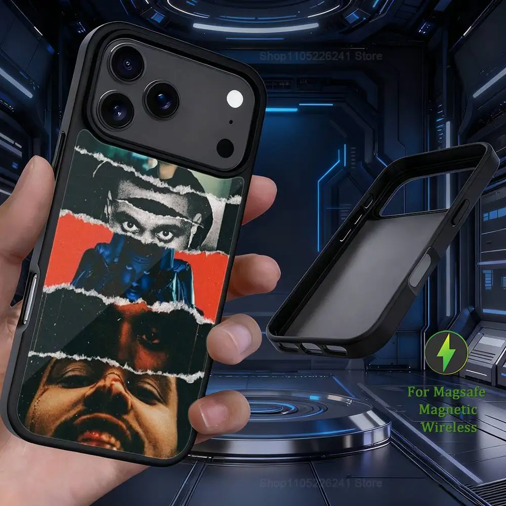 Cool T-The W-Weeknd Singer para iPhone 12,14,11,15,13,16,17, para Magsafe,Plus,Mini,Pro,Max,funda de carga inalámbrica magnética