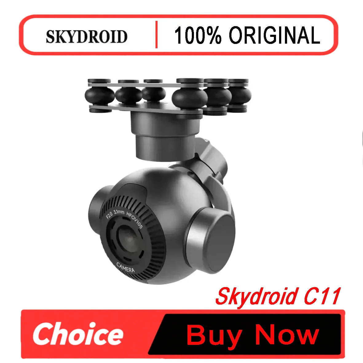 Skydroid C11 4K 3-Axis Gimbal Camera with 30x Zoom, 101g Lightweight for Drone and Action Photography