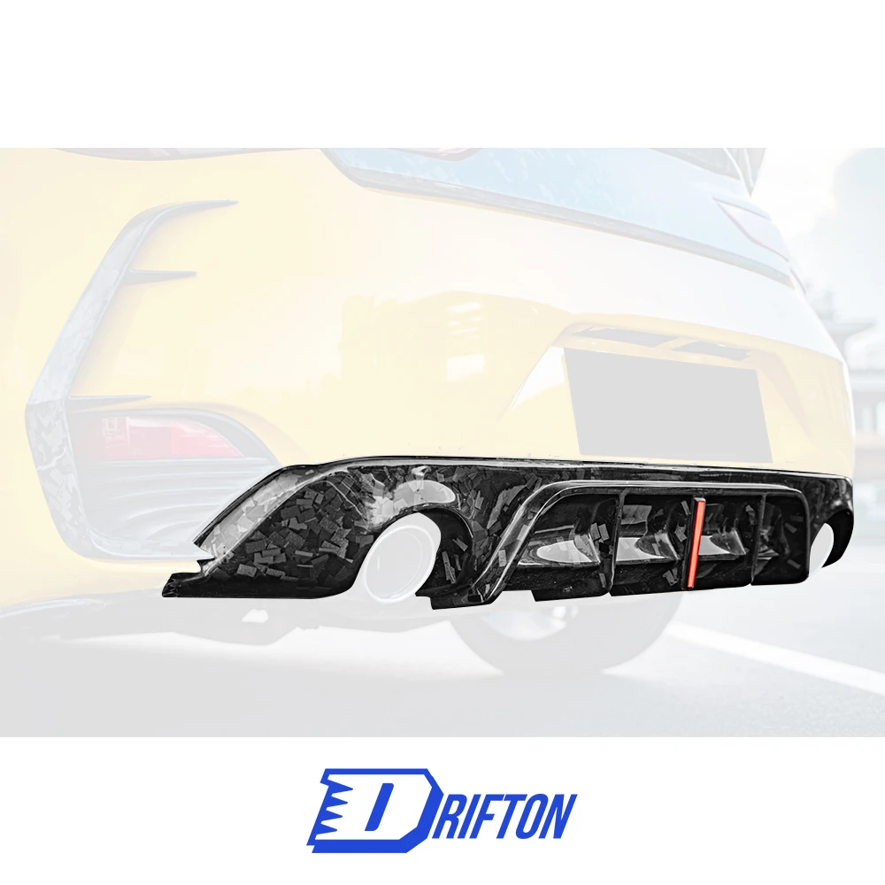 

[free ship] Drifton Style LED Brake Light Carbon Fiber Rear Diffuser For Infiniti Q60 Body Kit
