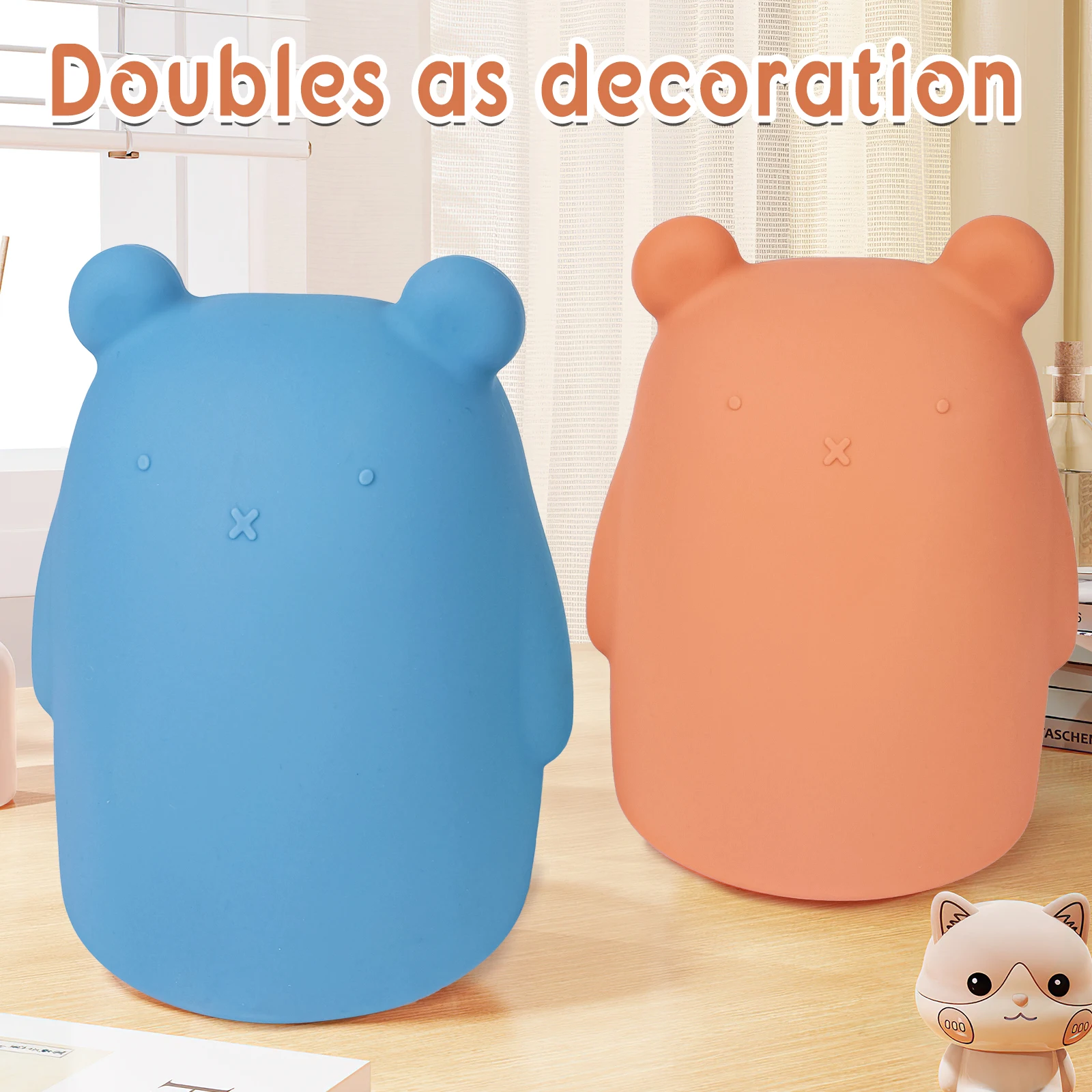 Baby Cute Silicone Saving Pot Money Box Bear Rabbit Coin Cash Collection Money Holder Prezenty dla dzieci Silikonowe pudełko bez BPA