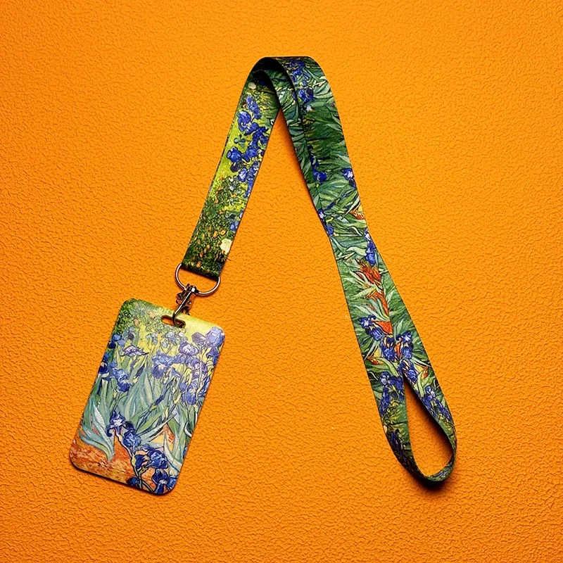 Van Gogh Art Vintage Lanyard For Keys Chain ID Credit card Cover Pass Mobile Phone Charm Neck Straps Badge Holder Accessories