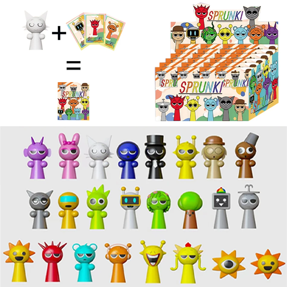 Game Sprunki Blind Box Pvc Figure Toys Sprunki Incredibox Action Figures Collection Model Doll Toy for Kid Birthday Christmas