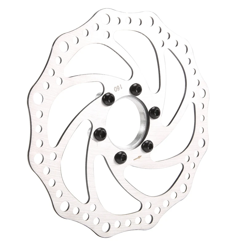 Quality Bike Brake Disc Rotor 160Mm Stainless Steel Road Bike Disc Brake Accessories With 48Mm Flange Diagonal Hole