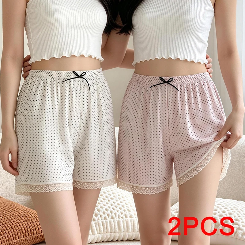 Women Protective Shorts Fashion Underwear for Women's Summer Shorts Ice Silk Safety Short Pants Lace Plus Size Panties Boxer