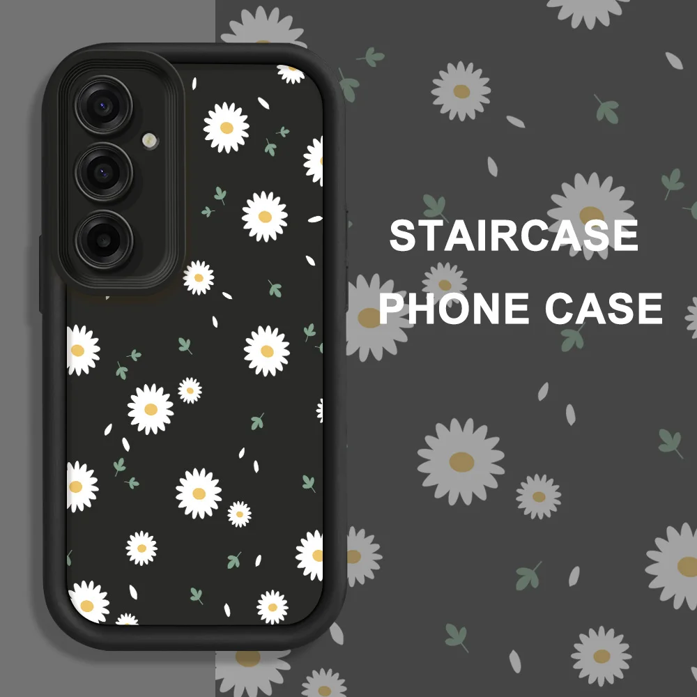Deciduous Daisies Phone Case For Samsung Galaxy A57 A37 A27 A17 A07 A56 A36 A26 A16 A06 A35 A15 A05 A54 A34 A24 Staircase Cover