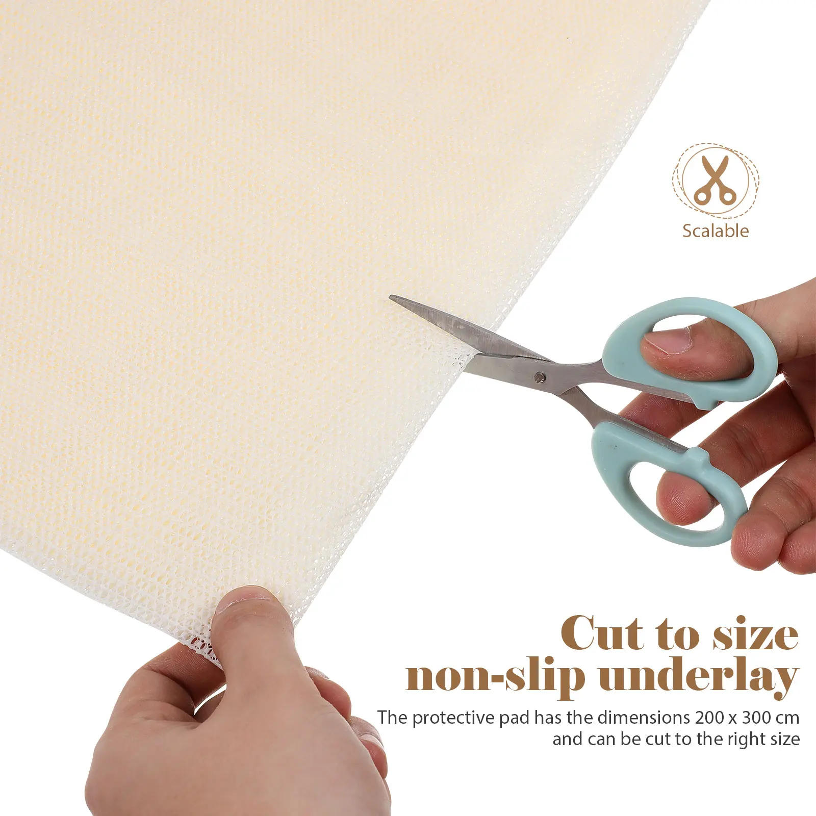 

200X300Cm Non Slip Rug Pad Carpet Underlay Holds Rugs In Place Anti Curling Floor Protector For Hardwood Floors Area Rugs Mat