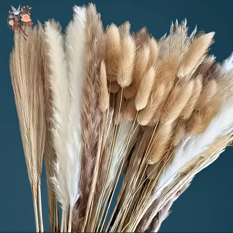 

80pcs Artificial Flowers Home Decor Dried Pampas Grass DIY Flower Arrangement Wedding Bouquet Centerpiece Party Vase Ornament