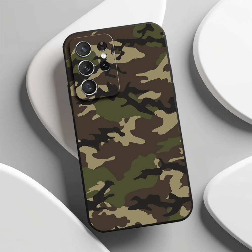 

Camouflage design phone case suitable for Samsung for galaxy S25, S24, S23, S22, S21, S20, FE Ultra Plus 5G anti drop back cover
