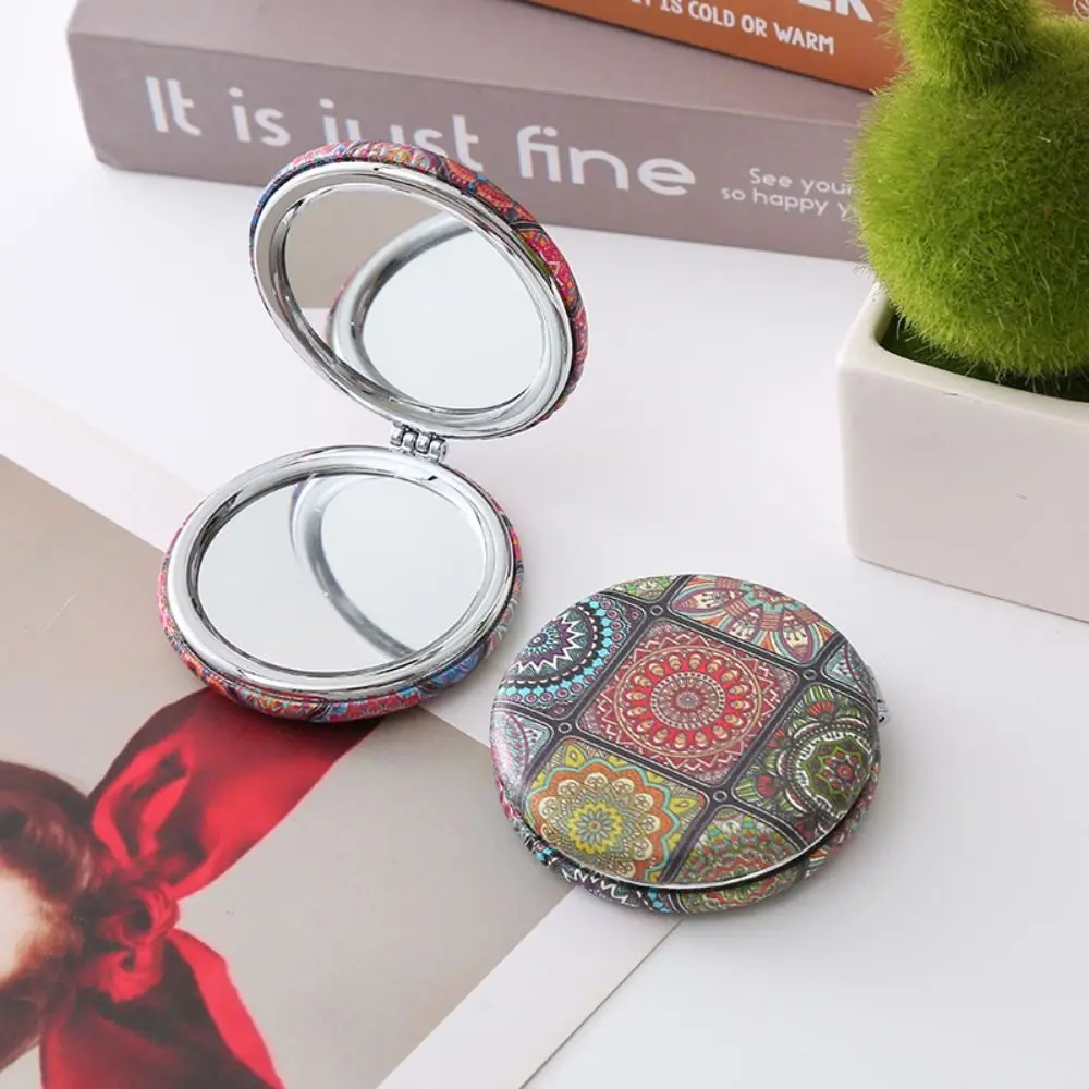 Bohemia Style Exquisite Mirror Creative Retro Foldable Pocket Mirror High Definition Elegant Beauty Mirror Students