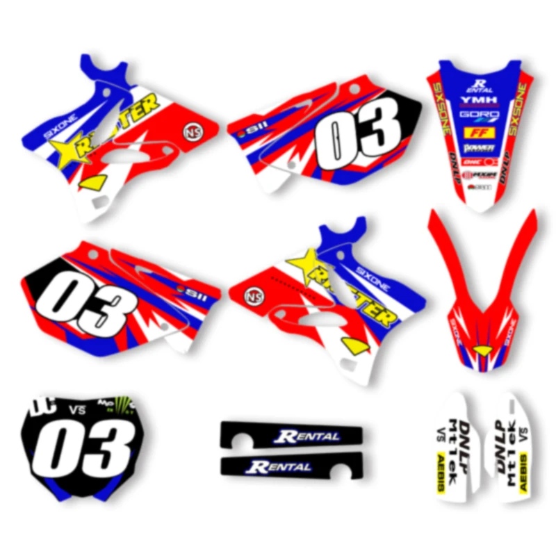 

SPACE Custom Motorcycle Graphics Background Decal for YAMAHA YZ125 250 2002 2003 2004 2005 2006 2007 2008-2014Stickers Kits 010