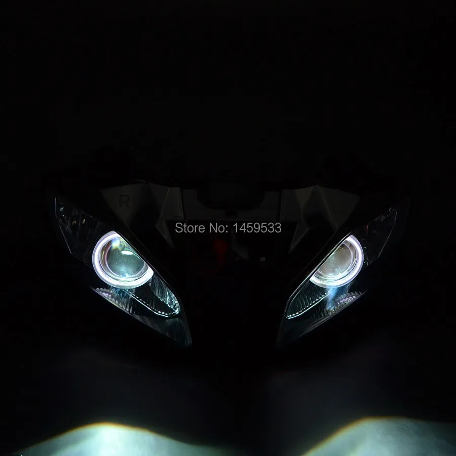 for Yamaha YZF R6 2006-2007 Motorcycle Headlight Head light Headlamp Angel Eye HID Devil Eye Projector Headlight Assembly