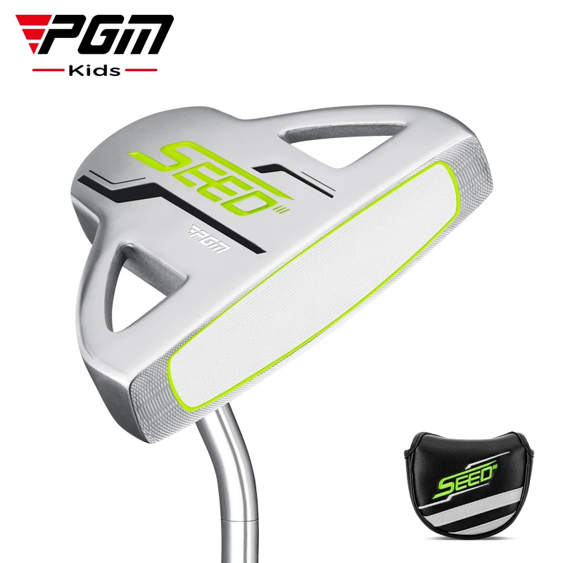 Right Handed Junior Golf Putter for Boys, Mallet Smooth Roll Design, Durable Shaft Comfort Grip, Headcover for Storage and Play