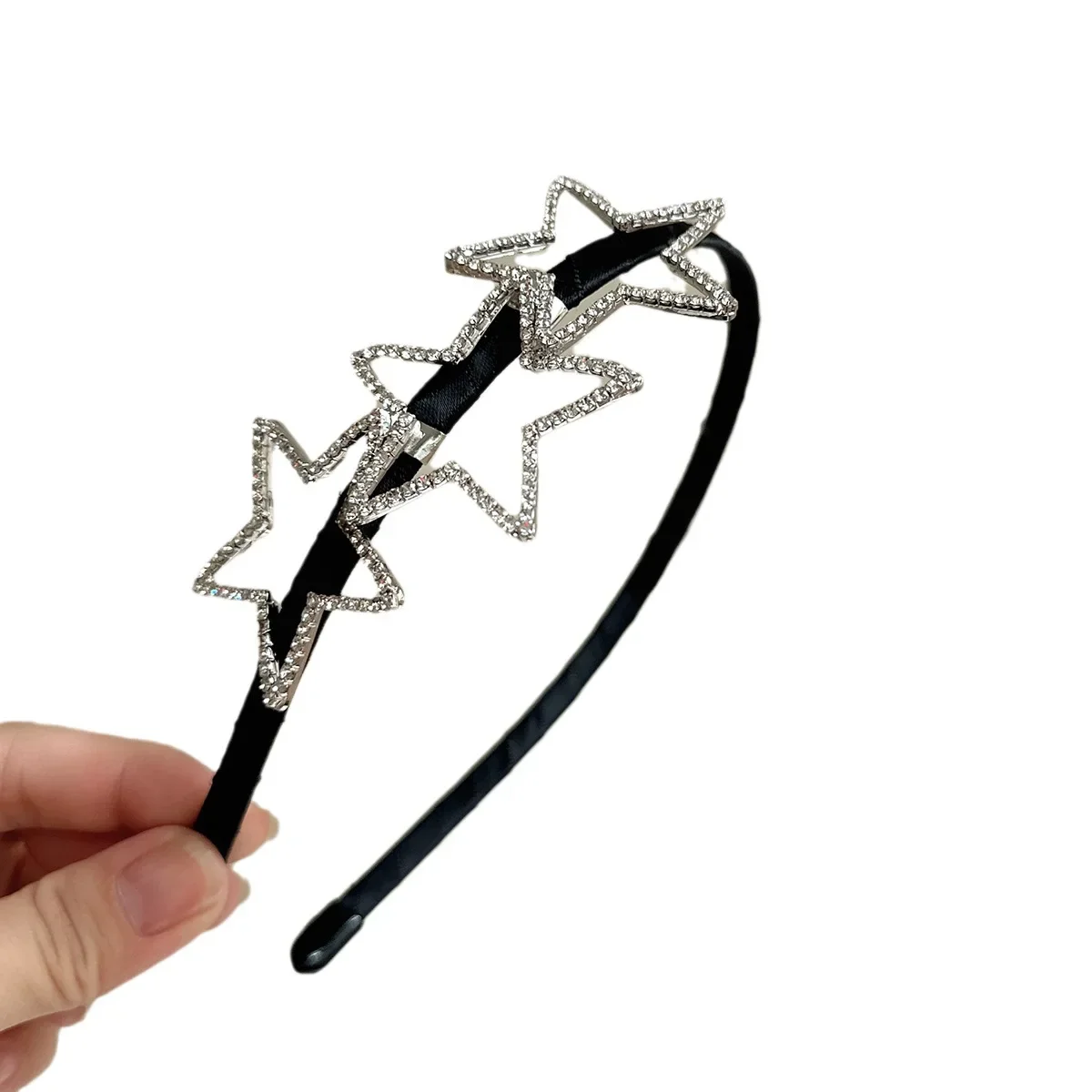 Rhinestone Star Crystal Bridal Hairbands for Women Girls Trendy Hollow Out Headband Glitter Hair Hoop Elegant Hair Accessories