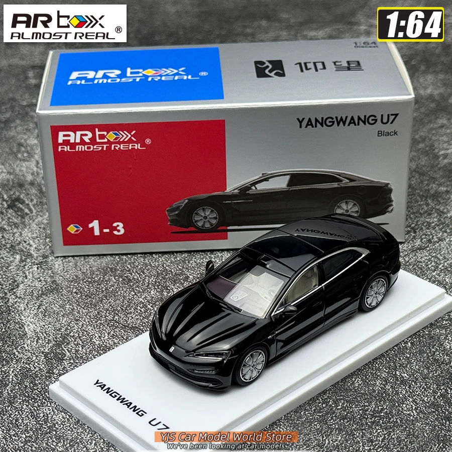 AR BOX نموذج مصبوب بالقالب 1:64 YANGWANG U7 نموذج سيارة قطع عرض ثابتة مجموعة هدايا العيد