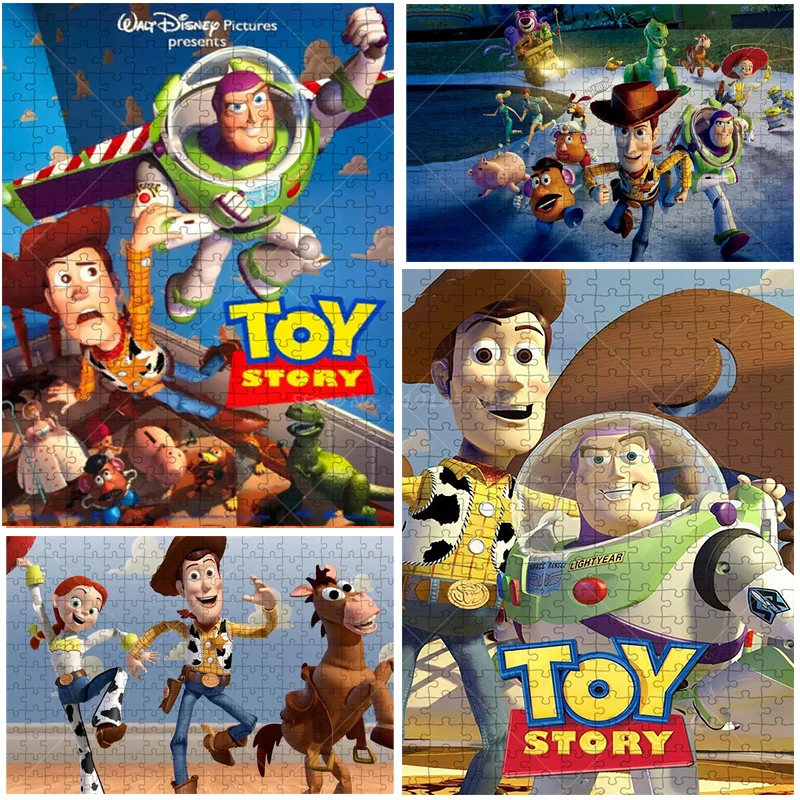 Toy Story Jigsaw Puzzle Educational Toys For Children 300/500/1000 Pieces Disney Anime Puzzles Intellectual Fun Game Kids Gift