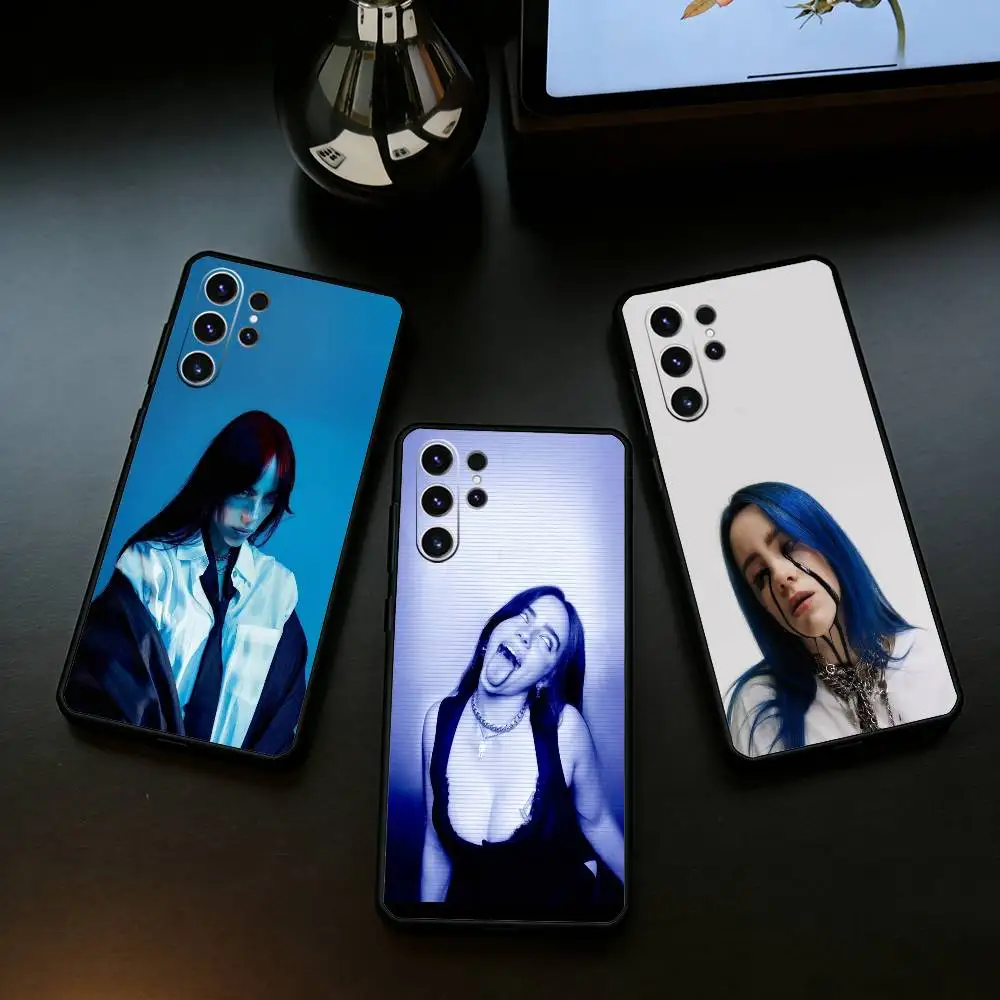 B-Billie Eilish Singer Phone Case For Samsung S25,24,21,22,23,30,Ultra,20,Plus,Fe,Lite,Note Soft Black Cover