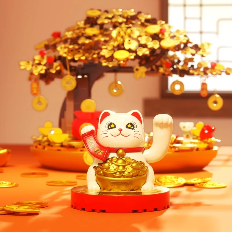 JAKI Maneki-neko تجميع بنة الحظ Bringing الديكور لعبة الطاقة الشمسية نموذج مكتب سطح المكتب الديكور