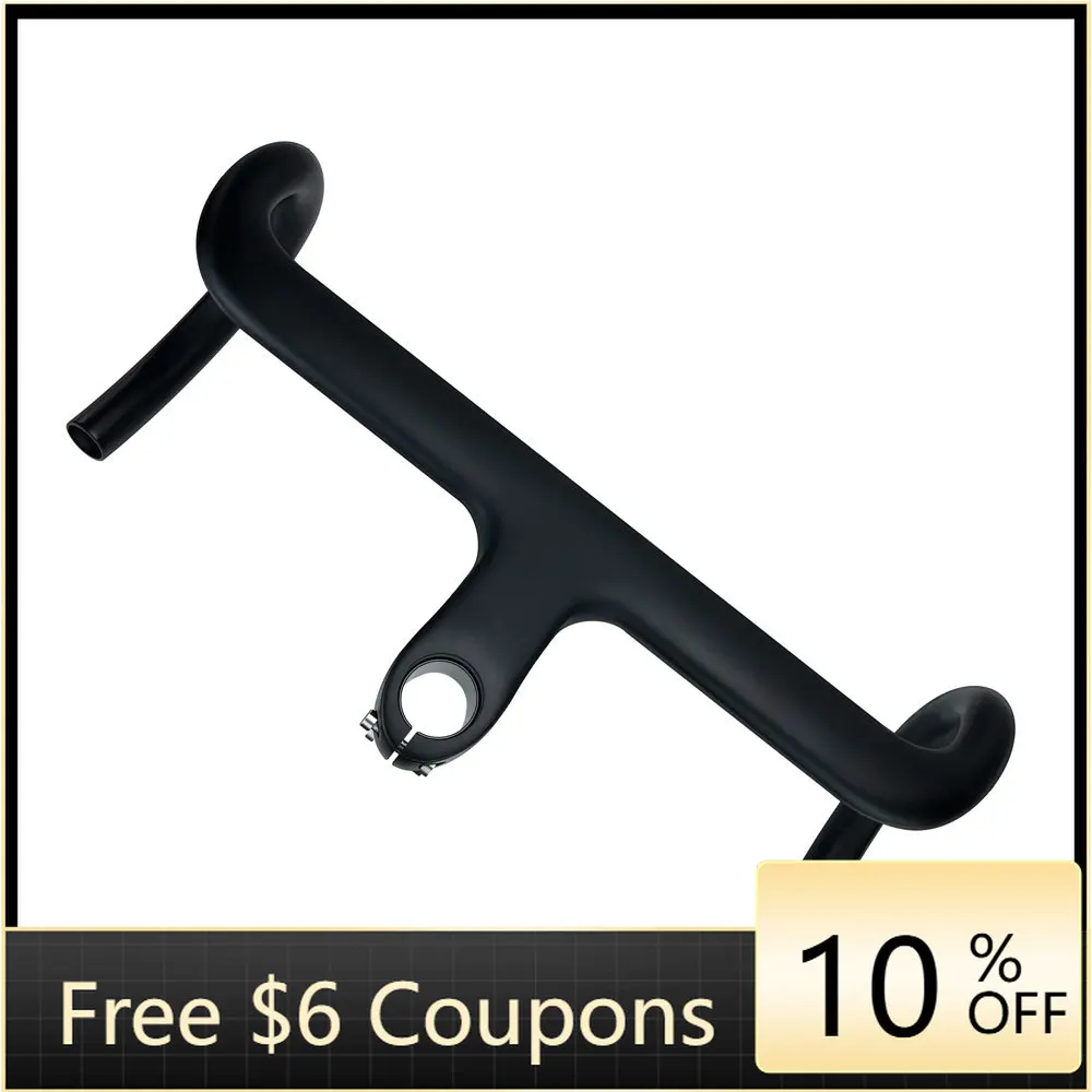 

STLF T1000 Handlebar 400mm / 420mm / 440mm Bicycle Handle Bar Carbon Fiber Integrated Stem Road Drop Bars Carbon Handlebar for R