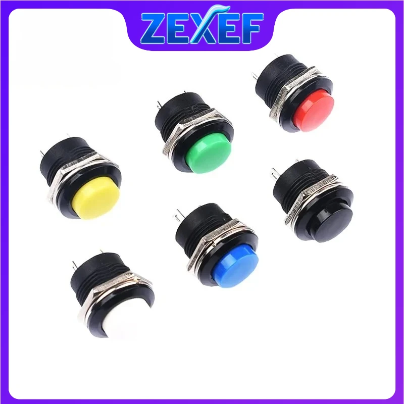 

ZEXEF 6 шт. мгновенный кнопочный переключатель 16 мм мгновенный 6A/125 В переменного тока 3A/250 В переменного тока переключатели R13-507 ЧЕРНЫЙ ЧЕРНЫЙ ЗЕЛЕНЫЙ БЕЛЫЙ СИНИЙ ЖЕЛТЫЙ