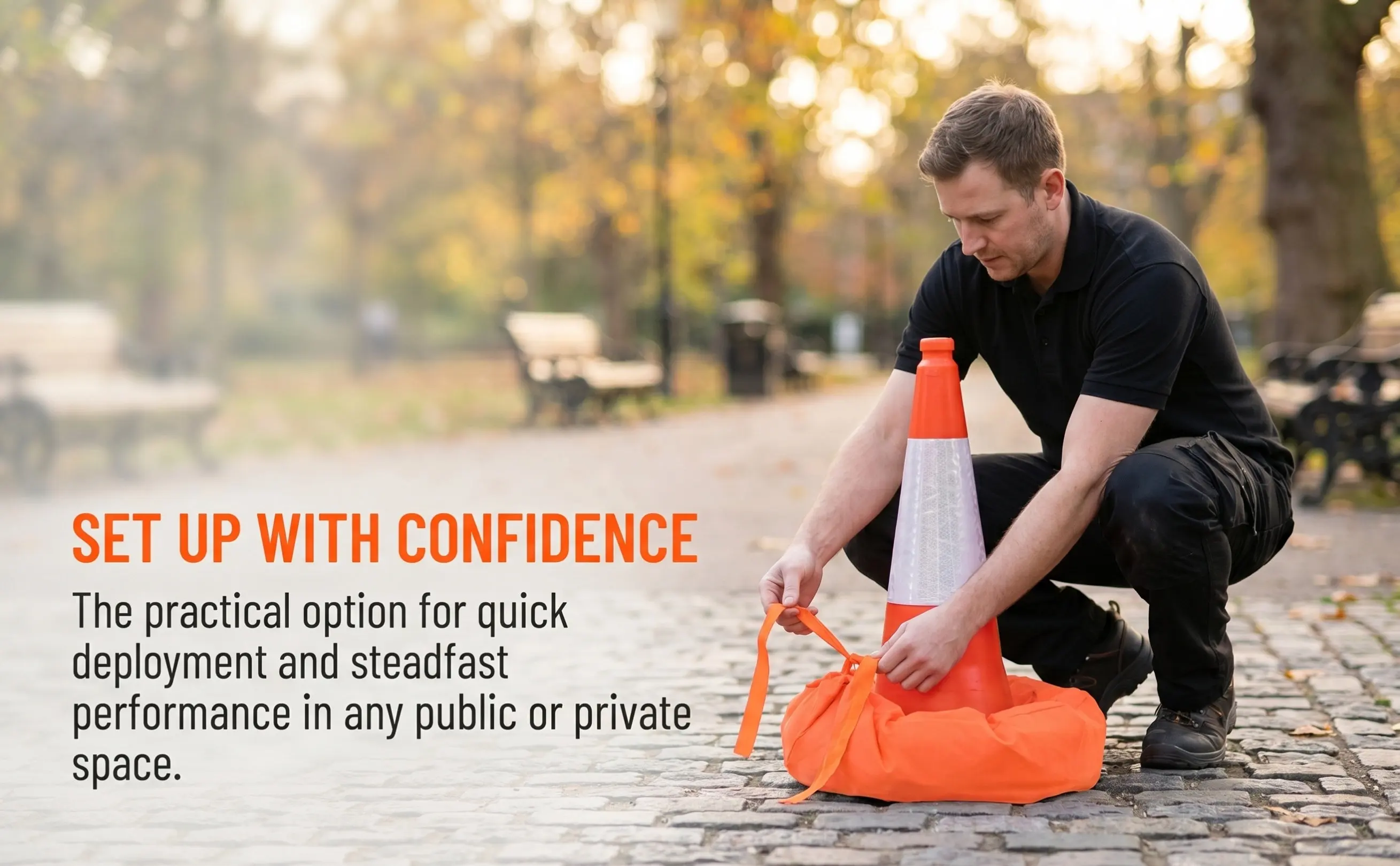 Road Traffic Cone - ถุงทรายกรวยจราจรสะท้อนแสง 5 ชิ้น เพิ่มความมั่นคง ถุงเตือนความปลอดภัย สำหรับงานก่อสร้างถนน
