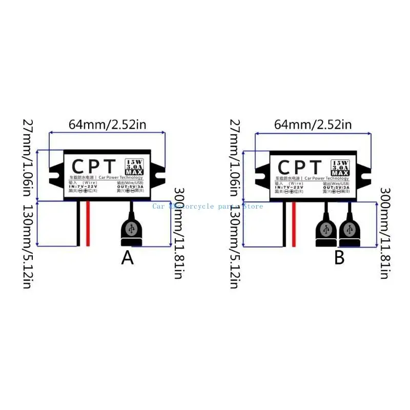 Y9UC 12V إلى 5V محول BuckingModule USB محول الطاقة المحول المباشر الحالي لتوجيه المنظم الحالي
