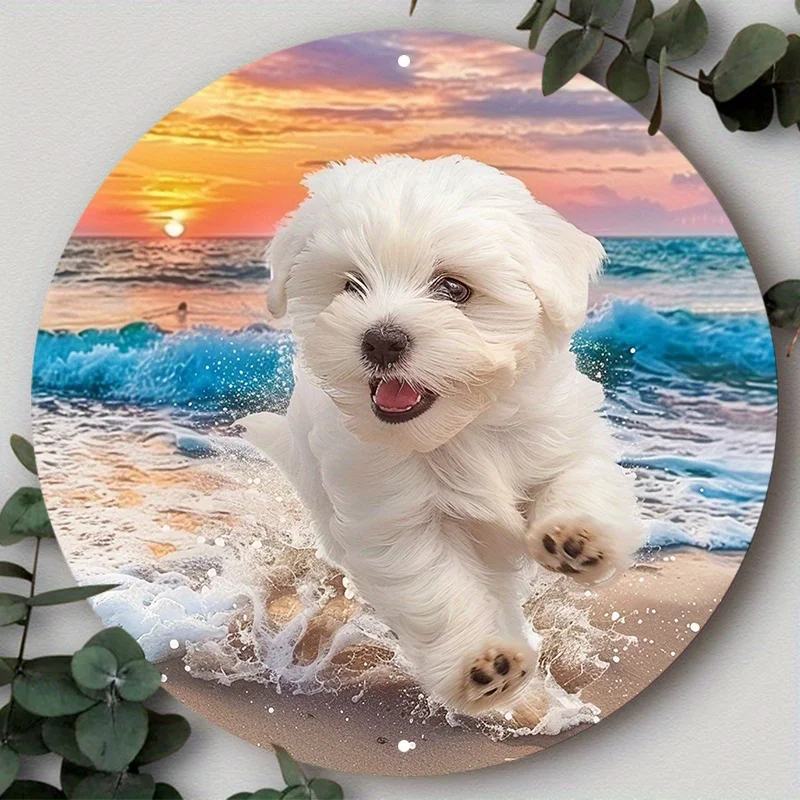 

Durable & Stylish Aluminum Dog-Themed Wall Art - Uv & Scratch Resistant, Easy To Hang - Perfect for Home, Bar, or Cafe Decor