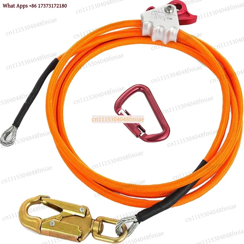 ko3 Steel Wire Core Flip Line Kit Adjustable Climbing Rope for Arborists Tree Climbers