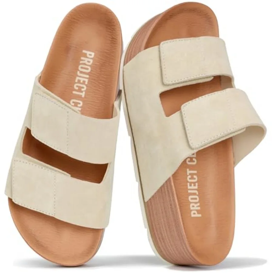 

0% Genuine Leather Platform als Women Footwear-Beach Essentials Summer Wedges with Plush and Soft Insole-Non Slip and Lightweig