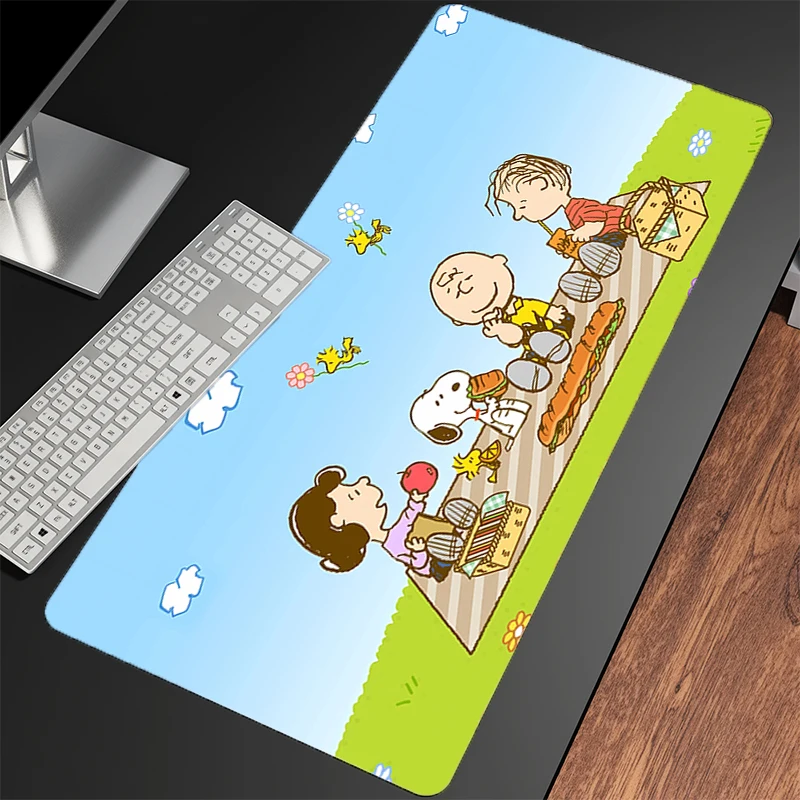 لوحة ماوس N on-Slip Anime Snoopy طاولة مطاطية كبيرة ألعاب مكتبية حصيرة لوحة مفاتيح الكمبيوتر ملحقات ألعاب الكمبيوتر لوحة ماوس السجاد #4