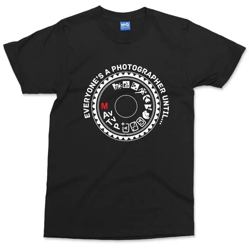 Funny Photography T-shirt Vintage Manual Camera Hobby Tee Photographer Gift Top