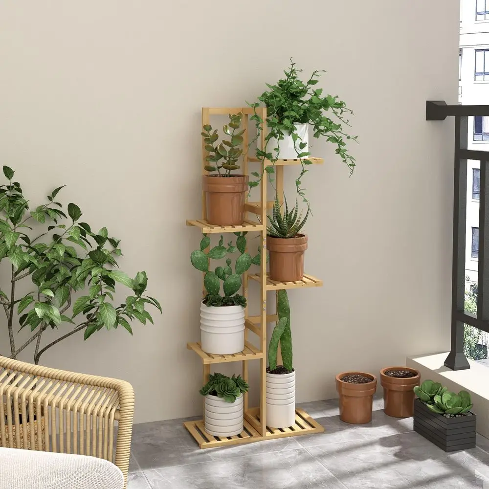 

Многоярусная подставка для цветочных горшков с вешалкой для гостиной, балкона и сада, подставка для растений для дома