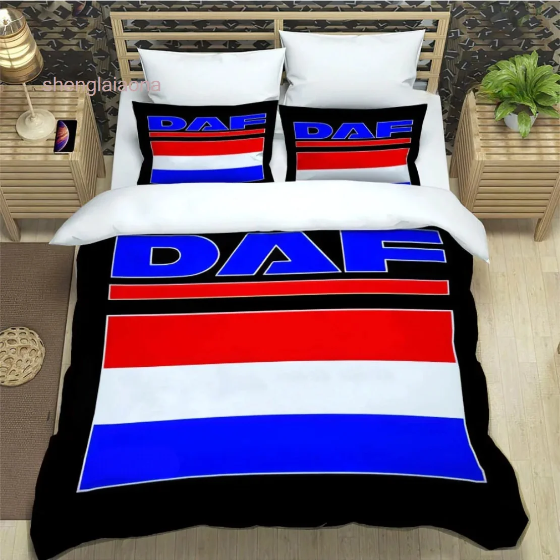 3D Printed DAF Truck Logo Bedding Set for Boys Girls Duvet Cover Pillowcase Included Twin Queen King Full Single Double Sizes