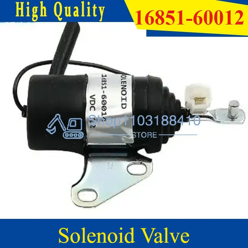 

12V Engine Stop Solenoid Valve For Kubota BX1800D BX1830D Tractor D722 Engine 16851-60012 16851-60014 Shutoff shutdown solenoid