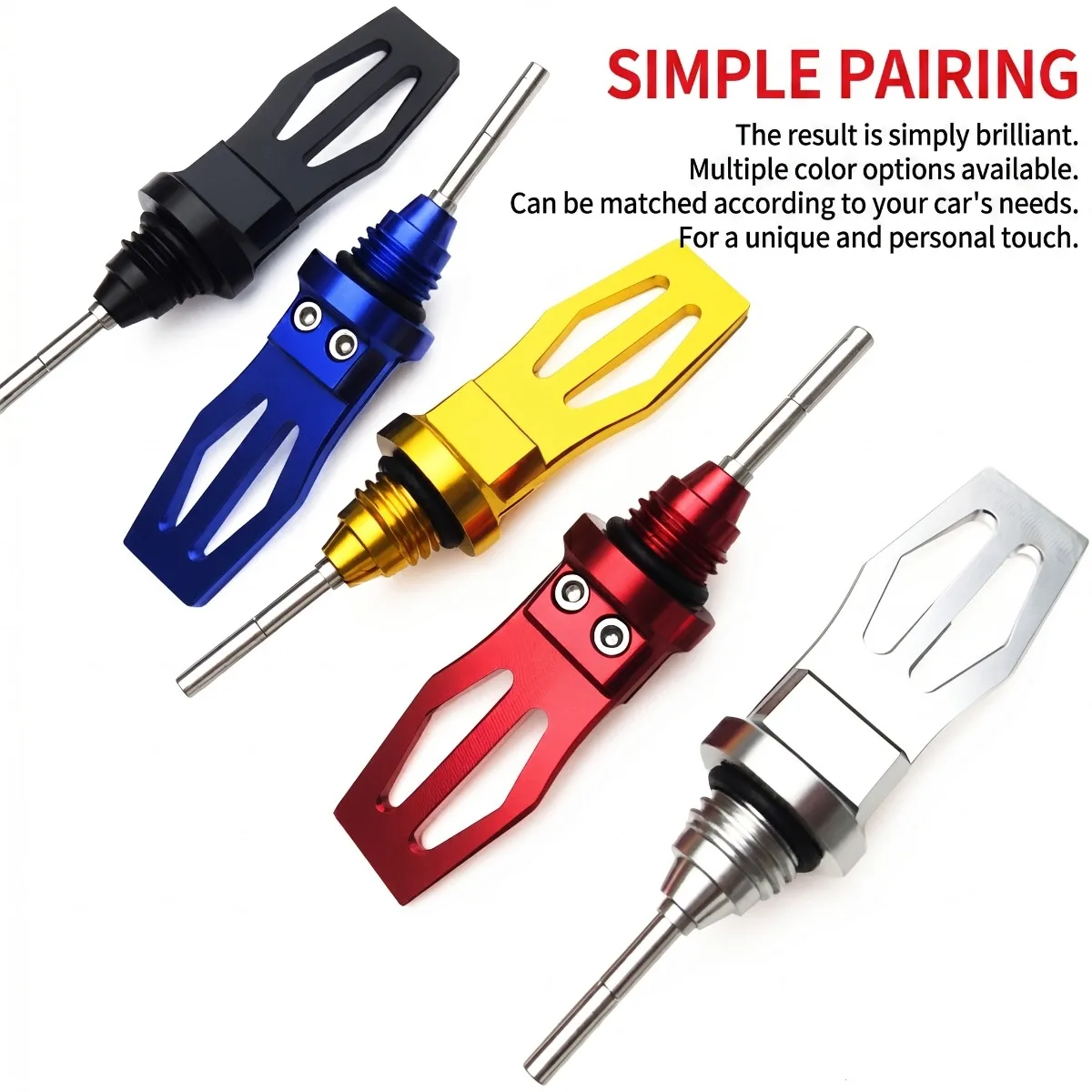 Motorcycle Oil Level For GY6 Engine Oil Dipstick with O Ring CNC Aluminum ATV Quad Scooters Universal Replacement Accessories