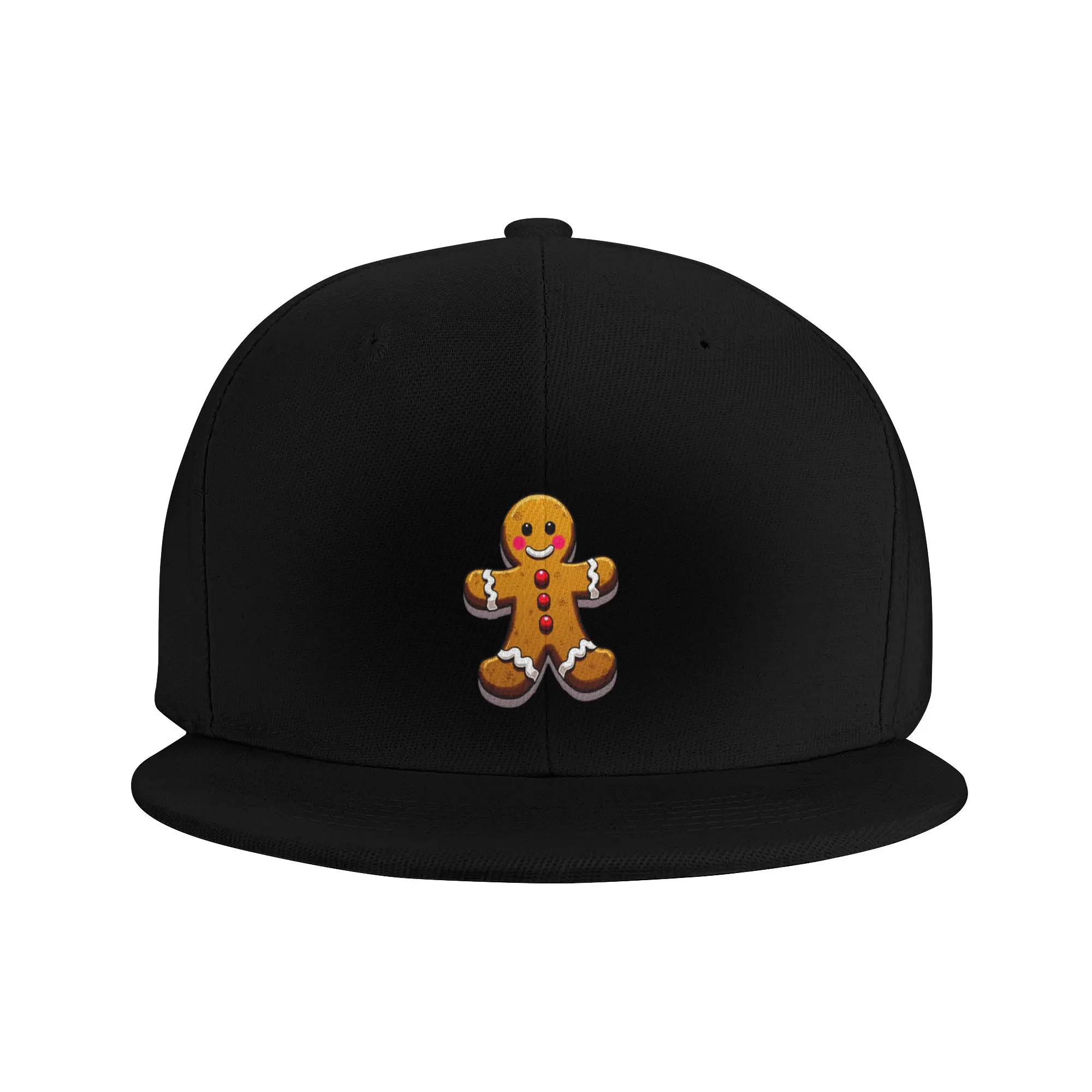 Fashion Christmas Gingerbread Man Cookie Flat Brim Sun Hat  Light Vintage Brand Man Caps