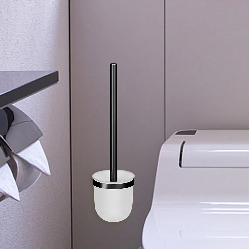 

4Pcs Toilet Brush Holder Round Bottom Stable Base Anti-Fouling Cup Bathroom Cleaning Tool White Set Toilet Brush Holder