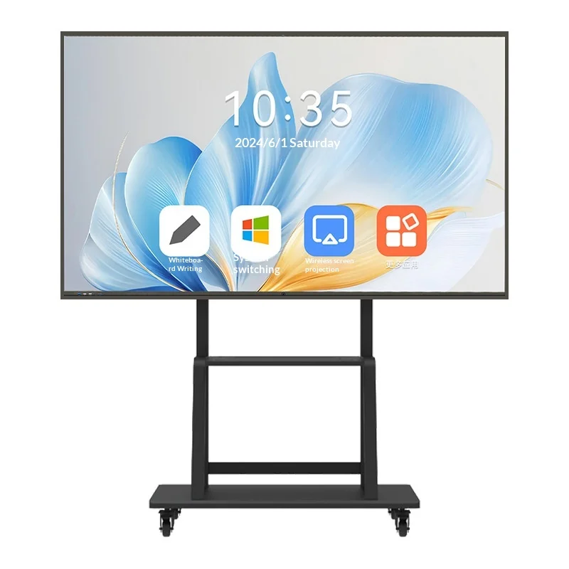 86 Inch 4K Ultra HD All-in-One Meeting Machine Teaching Large-Screen Office Mobile Meeting Screen