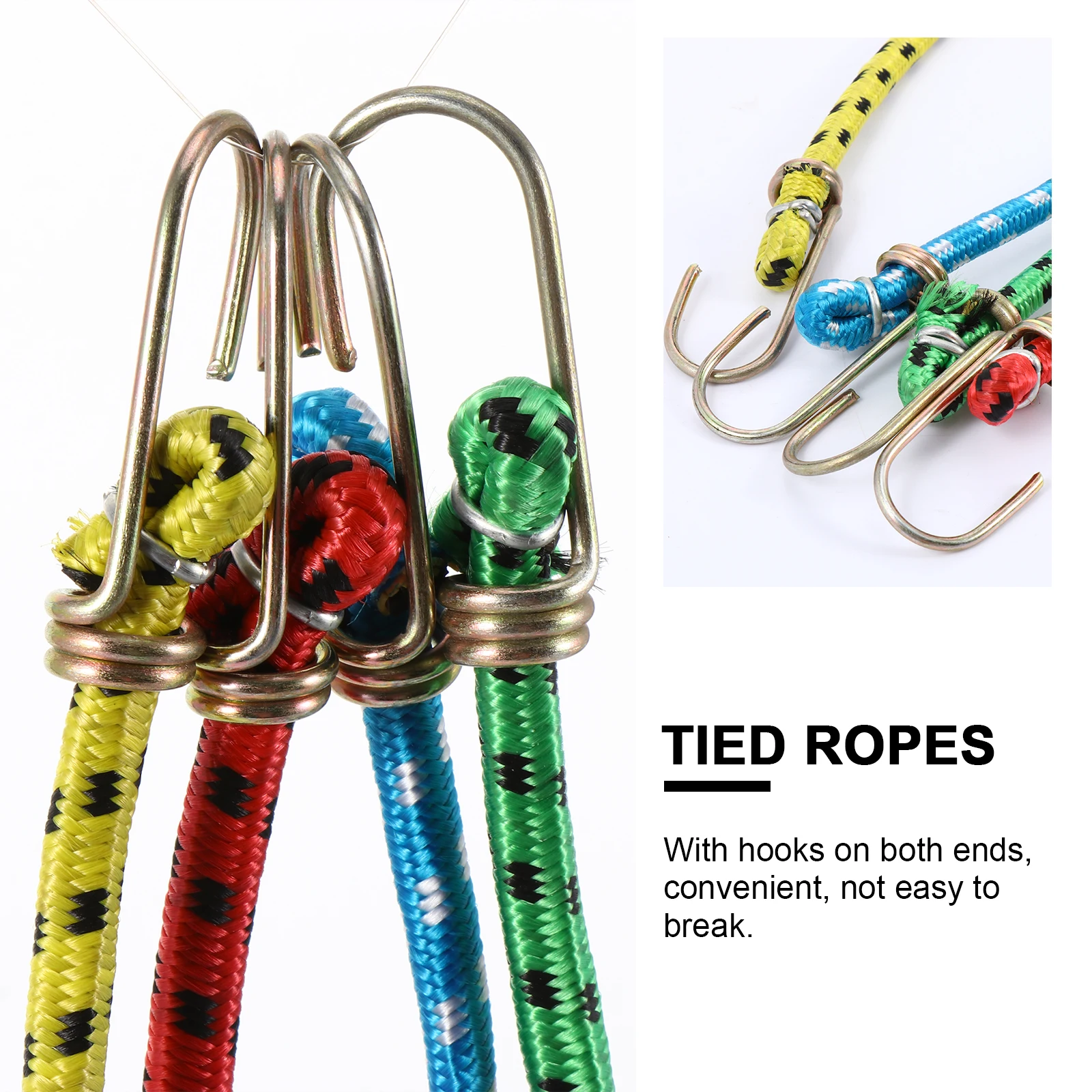 

Ratchet Strap Elastic Cord Luggage Straps for Suitcases Cargo Tie-down Camping Emulsion Rope