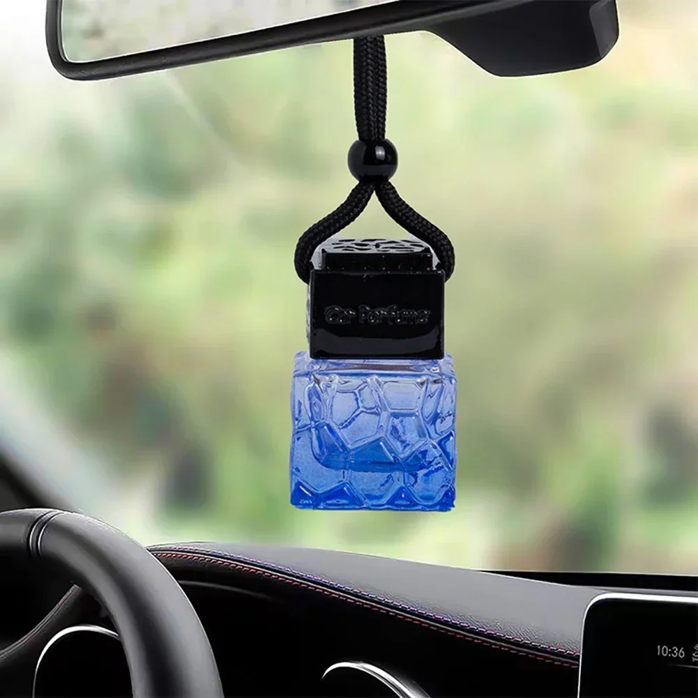 

10ml Empty Glass Bottles Car Hanging Perfume Rearview Mirror Ornament Air Freshener For Essential Oils Diffuser Fragrance