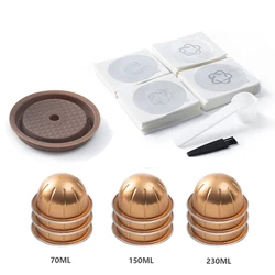 ICafilas Espresso Capsulas Recargables Nespresso Vertuoline & Vertuo Stainless Steel Refillable Coffee Filter Reusable Pods
