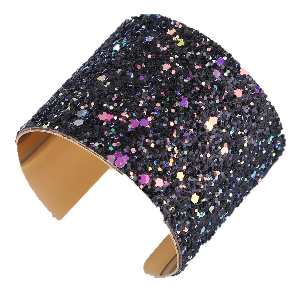 Europe and the United States popular sequined bracelet exaggerated opening bracelet AliExpress cross-border jewelry bracelet